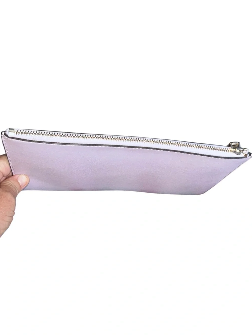 Kate Spade New York Lavender Lilac Saffiano Zip Pouch Clutch NWOT
